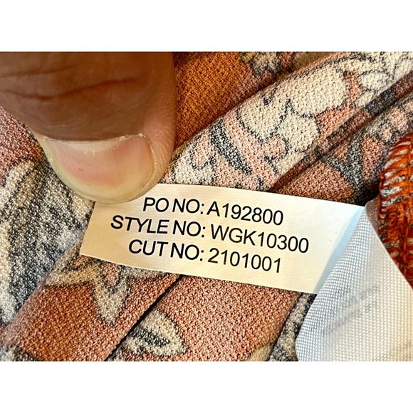 41 Hawthorn Women Faux Wrap Blouse Top Stretch Floral WGK10300 Orange Size Small - Picture 8 of 8